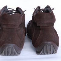 Кафяви велурени обувки FREEMOOD, снимка 5 - Маратонки - 20685650