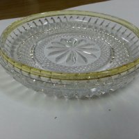 кристална купа чиния , снимка 1 - Чинии - 25134549