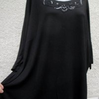4XL  C&A черна блуза с пайети  , снимка 3 - Блузи с дълъг ръкав и пуловери - 23519066
