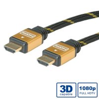 HDMI кабел ROLINE GOLD 11.04.5506, High Speed, Ethernet канал, HDMI M - HDMI M, 10.0 м