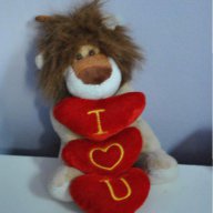  Плюшена играчка лъвче със сърце-027, снимка 1 - Романтични подаръци - 13533069