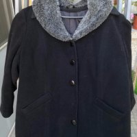 Черно дамско зимно палто, снимка 1 - Палта, манта - 22518476