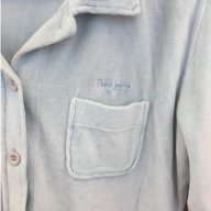 Дамска риза PEPE JEANS London оригинал, size S/M, 100%памук, плюшена, св.синя, много запазена, снимка 3 - Ризи - 17755861