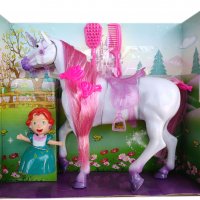 Детска играчка Вълшебен кон Еднорог и аксесоари, снимка 1 - Кукли - 26005183