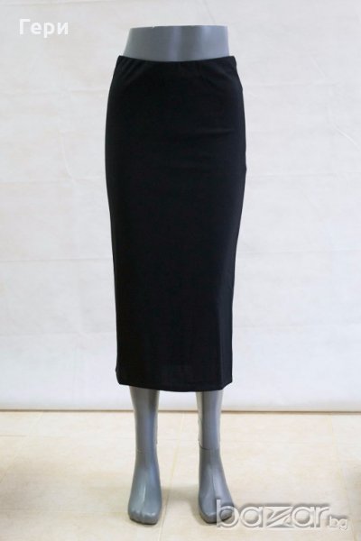 Черна вталена пола с висока талия марка by Hellene, снимка 1