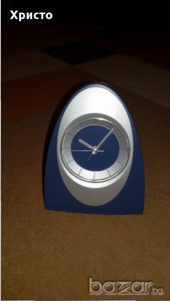 часовник настолен със секундарник и аларма антикварна рядкост, снимка 1