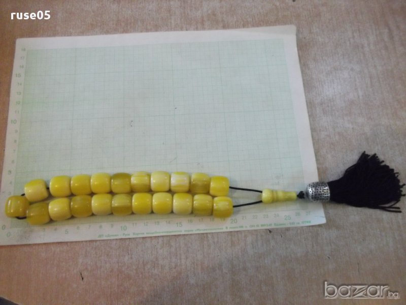 Броеница от балтийски кехлибар - 123,8 гр., снимка 1