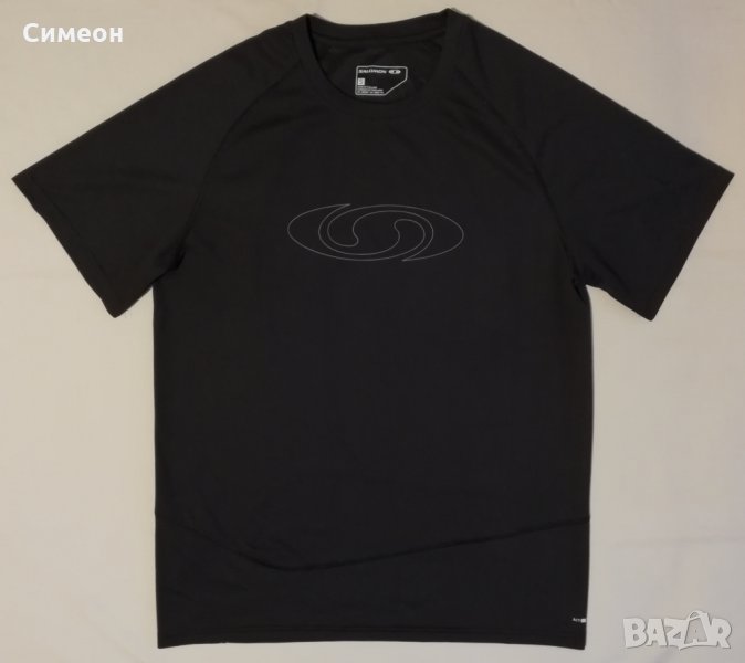 Salomon НОВА оригинална тениска S уникална черна спортна фланелка, снимка 1