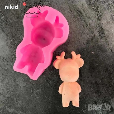 3D Елф Еленче Елен силиконов молд форма декорация торта фондан шоколад гипс сапун, снимка 2 - Форми - 22948825