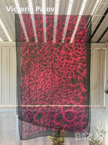 Шал коприна 160/52см, снимка 3 - Шапки - 24759814