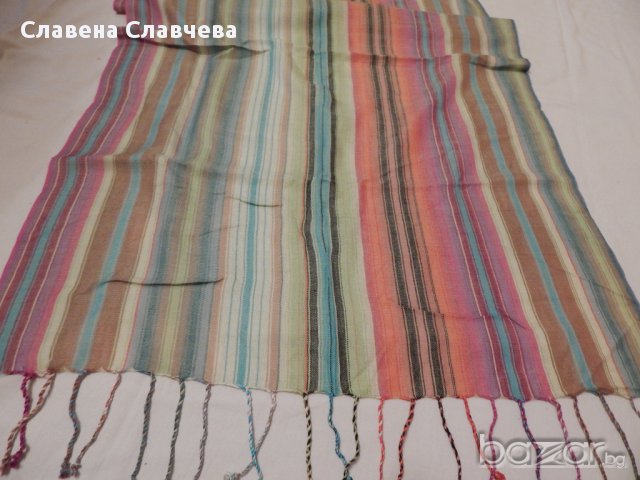 Дамски шал нов - 184 / 55 см., снимка 4 - Шалове - 13401269