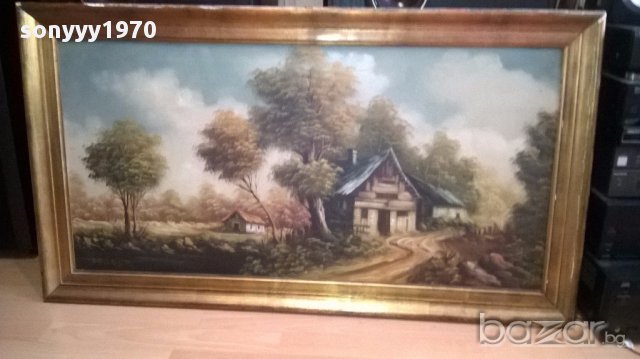 Drober-огромна испанска картина 112/63см-внос канарите, снимка 6 - Антикварни и старинни предмети - 16066642