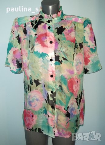 Копринена риза "Streets" / голям размер , снимка 2 - Ризи - 25857835