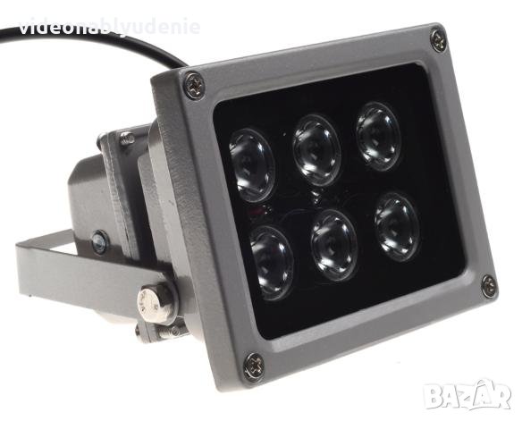 CCTV 6 ARRAY LED 42milChip Infrared Oсветител Илюминатор 50M Нощно Виждане Камери за Видеонаблюдение, снимка 1 - Комплекти за видеонаблюдение - 24904873