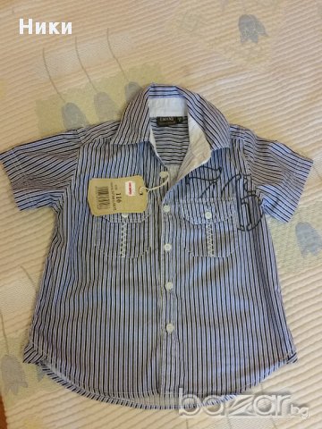 Нова детска риза за момче  за 5 - 6 год. ръст 116 см, снимка 1 - Детски ризи - 14228348
