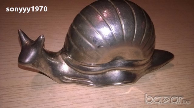 Красив и стилен охлюв-14/7/7см-внос швеицария, снимка 3 - Антикварни и старинни предмети - 16319665