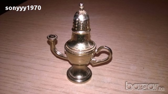 Мини ретро колекция-чаиник-мед/месинг-7х6х3см-внос швеицария, снимка 3 - Антикварни и старинни предмети - 17328548