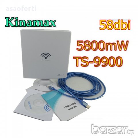 Съпер мощна WiFi антена за външен монтаж KINAMAX, снимка 1 - Друга електроника - 9305912