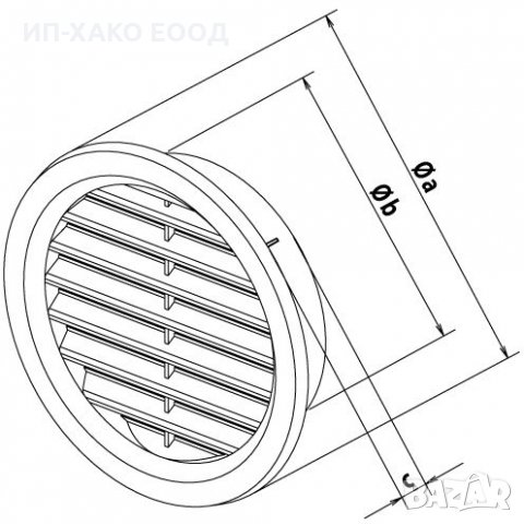 Пластмасова вентилационна решетка - кръгла - ХАКО , снимка 3 - Строителни материали - 22756107