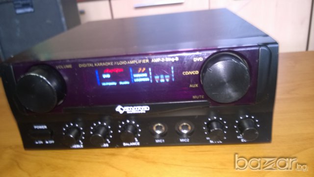 auna multimedia amp-2 sing-2 digital karaoke audio amplifier-швеицария, снимка 15 - Ресийвъри, усилватели, смесителни пултове - 7929436