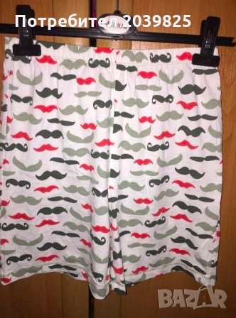 Ново мъжко долнище боксер, къси панталони, пижама и бельо 3в1 мустачки, топка