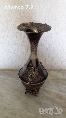 Стара сребърна ваза, снимка 5 - Антикварни и старинни предмети - 25806224