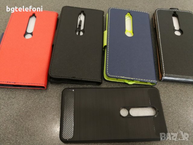 Nokia 6.1 2018 тефтер и силиконов гръб Carbon