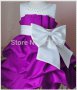 детска официална обемна рокля в лилаво тип балон набрана пола