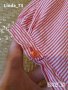 Дам.риза-"H&M"-/памук+ликра/-червено+бяло-райе. Закупена от Италия., снимка 5