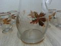 Ретро стъклени чаши и кана, снимка 11