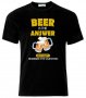 Мъжка тениска Beer Is The Answer Funny, снимка 1 - Тениски - 21425067