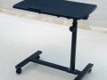Метална супер маса за лаптоп HS-302 с регулиране на височина, ъгъл и пр. за работа и в леглото, снимка 3