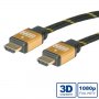 HDMI кабел ROLINE GOLD 11.04.5506, High Speed, Ethernet канал, HDMI M - HDMI M, 10.0 м, снимка 1 - Кабели и адаптери - 25243316