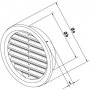 Пластмасова вентилационна решетка - кръгла - ХАКО , снимка 3