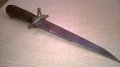 Стар нож индия-30см-дърво/метал/месинг-внос швеицария, снимка 1 - Ножове - 17807533
