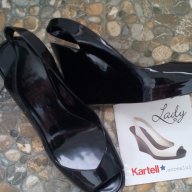 Черни силиконови обувки на платформа италиански  Kartell, снимка 7 - Сандали - 18005255