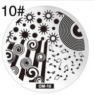 кръгла плочка / щампа шаблон за печат на нокти om-10, снимка 1 - Продукти за маникюр - 16986680