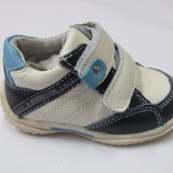 Спортни обувки естествена кожа Чипо бяло/синьо, снимка 2 - Детски маратонки - 17523423
