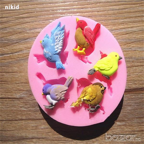 птичка птички врабче силиконов молд за украса декор торта фондан шоколад и др., снимка 1