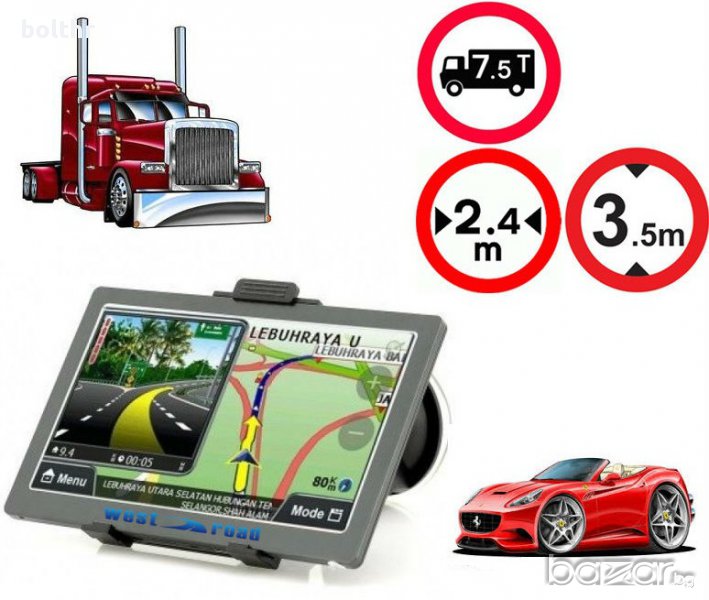 GPS НАВИГАЦИЯ WEST ROAD WR-X256S FM EU 800MHZ 256MB RAM, снимка 1
