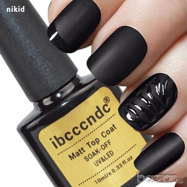 матиращ матов ЕФЕКТ UV Led за нокти маникюр МАТ matt прозрачен ТОП   Гел лак , снимка 1