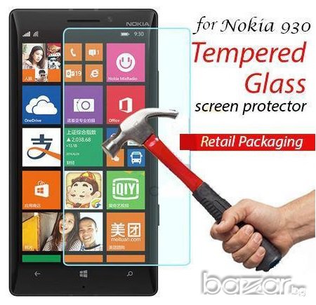 УДАРОУСТОЙЧИВ СКРИЙН ПРОТЕКТОР TEMPERED GLASS ЗА NOKIA LUMIA 930, снимка 1