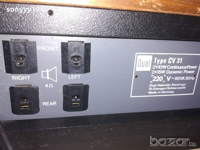 ПОРЪЧАН-dual cv31 amplifier-made in germany-внос швеицария, снимка 16 - Ресийвъри, усилватели, смесителни пултове - 20361529