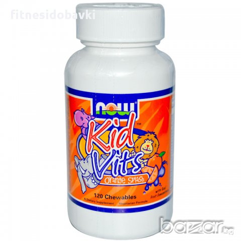NOW Kid Vits, 120 дъвчащи таблетки
