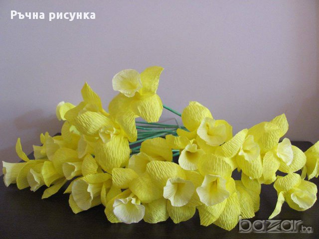 Ръчно изработени цветя от хартия, снимка 2 - Декорация за дома - 13536620