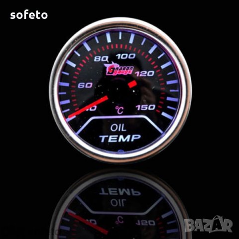 Измервателен тунинг уред температура масло 52мм измервателни уреди тъмно стъкло тунинг турбо уреди