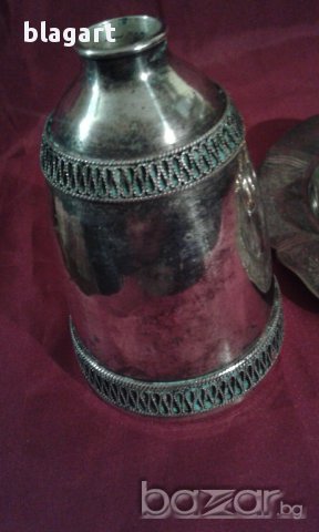 Стар посребрен съд -Русия, сервиз,чашки,павур, снимка 4 - Антикварни и старинни предмети - 12979144