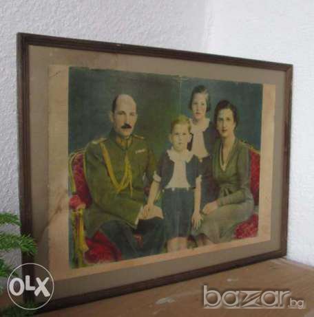 Голяма рамка с Царското семейство, Симеон, Симеончо, цар Борис , снимка 7 - Антикварни и старинни предмети - 16257591