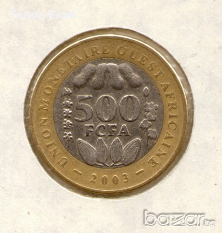 +Western Africa(BCEAO)-500 Francs-2003-KM# 15+