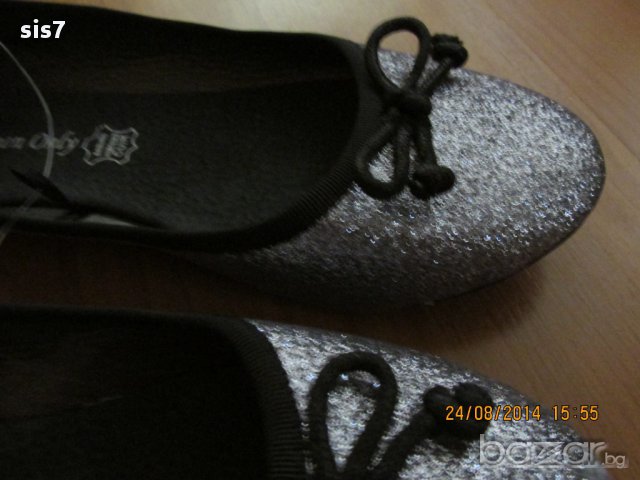 нови сребристи балеринки внос от Франция, снимка 5 - Дамски ежедневни обувки - 10826003